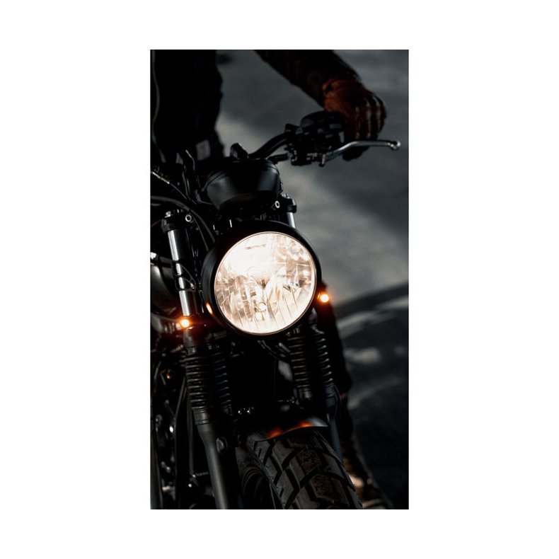 Motone, Pico LED turn signals. Black ECE approved. For front &amp; rear use. 12V. M8 threaded. Aluminum 