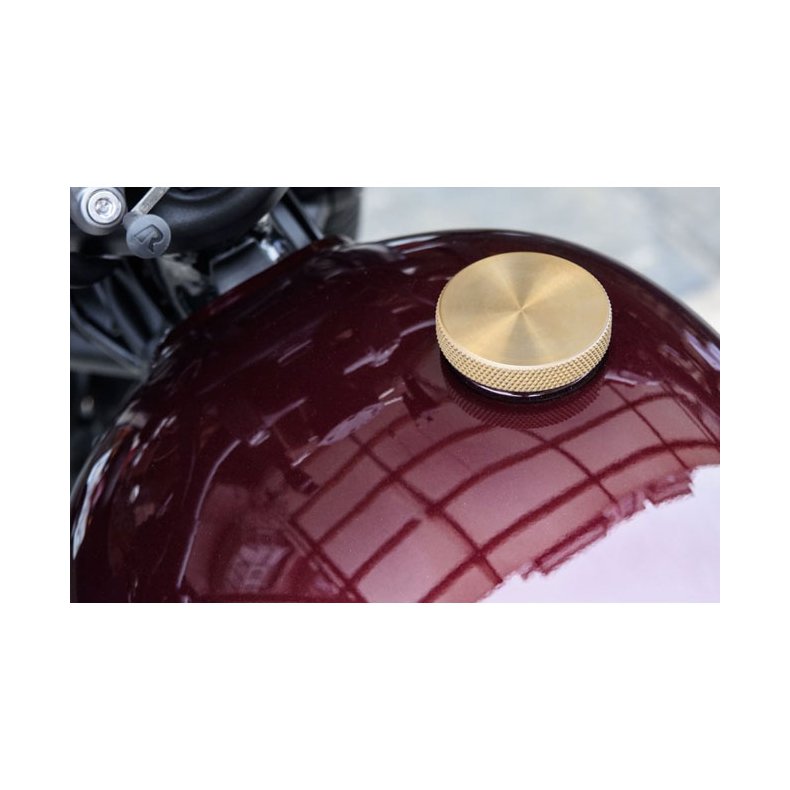 Motone, vented gas cap. 83-18 H-D; Triumph: some Bonneville, T100, America, Speedmaster,