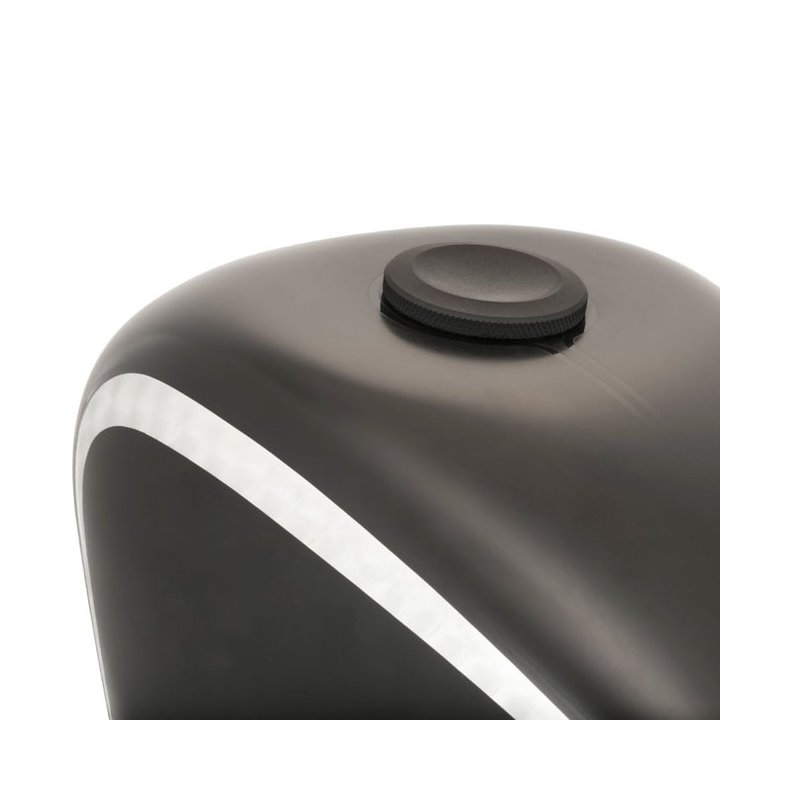 Motone, Jetson dished low profile gas cap.  billet aluminum.  83-18 H-D