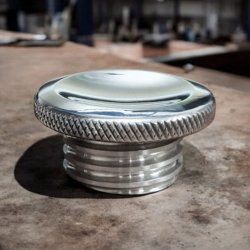 Motone, Jetson dished low profile gas cap.  billet aluminum.  83-18 H-D