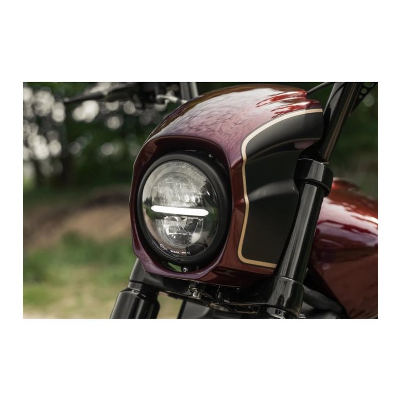 Killer Custom, Tomahawk Series Headlight Fairing. Black 15-Up Indian Scout