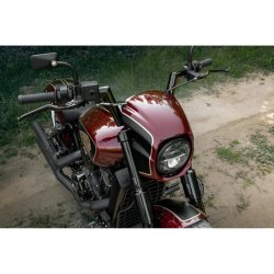 Killer Custom, Tomahawk Series Headlight Fairing. Black 15-Up Indian Scout