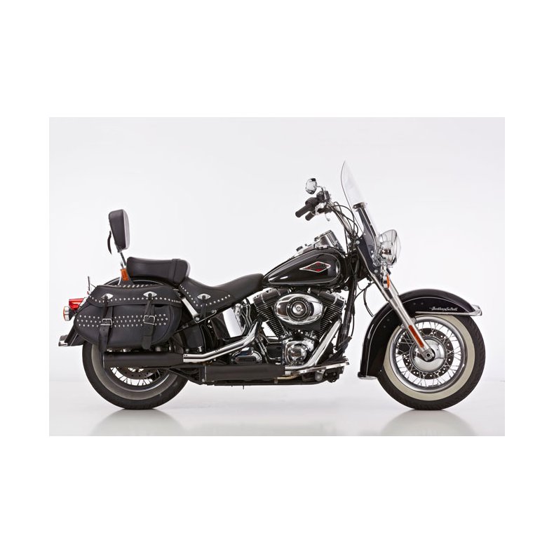 Falcon, Double groove Slip-ons exhaust Black 21 FLHC; 21-24 FLHCS