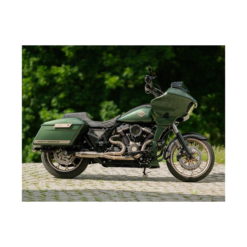 Tommy &amp; Sons, FXR style carbon side cover set. Woven 14-25 touring.