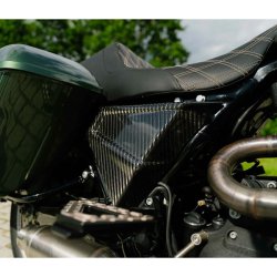 Tommy &amp; Sons, FXR style carbon side cover set. Woven 14-25 touring.
