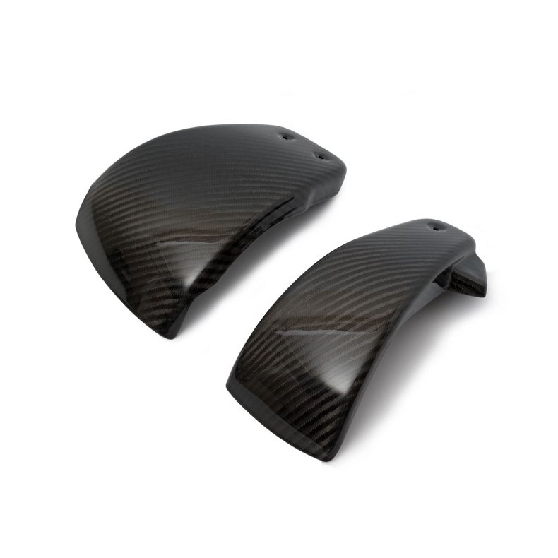 Tommy &amp; Sons, Stock style carbon side cover set. Woven. 18-25 Softail without shock adjuster knob