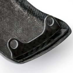 Tommy &amp; Sons, Stock style carbon side cover set. Forged 18-25 Softail without shock adjuster knob