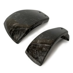 Tommy &amp; Sons, Stock style carbon side cover set. Forged 18-25 Softail without shock adjuster knob