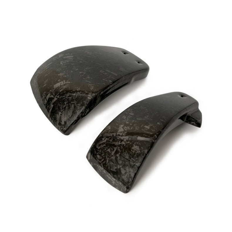 Tommy &amp; Sons, Stock style carbon side cover set. Forged 18-25 Softail without shock adjuster knob