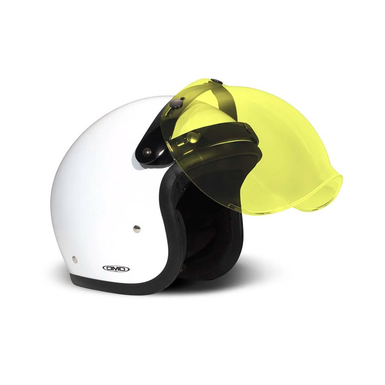 The Flip-Up bubble visor, er lavet til hjelme med 3 knapper i panden.