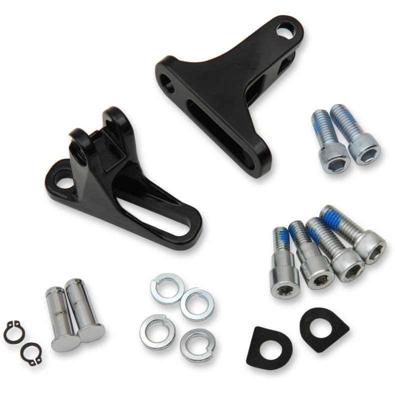 MOUNT KIT SHORT PASSENGER FOOTPEG GLOSS BLACK 99-20 touring