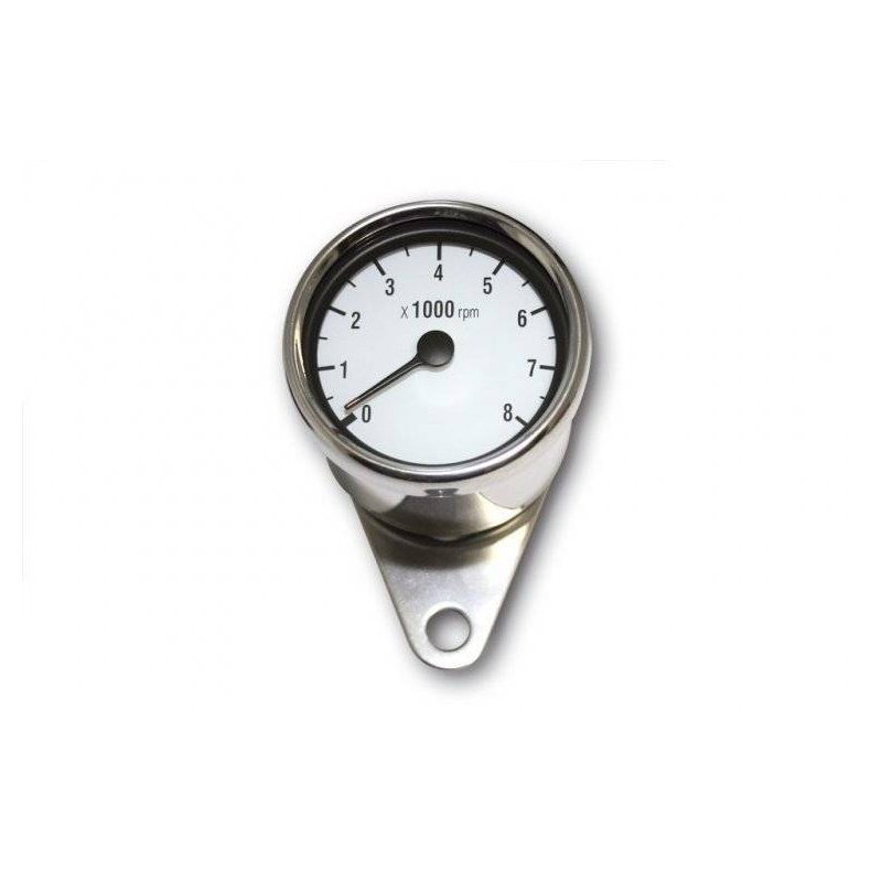 8.000 RPM Cafe Racer Tachometer Chrome