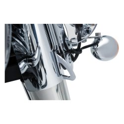 KURYAKYN, CUSTOM TIE DOWN BRACKETS FRONT FORK. CHROME 