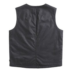 CLAYTON CASUAL WAXED VEST BLACK