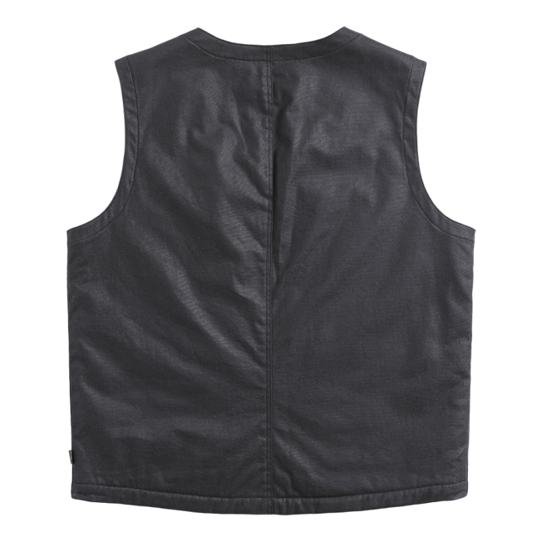 CLAYTON CASUAL WAXED VEST BLACK