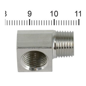 OIL LINE FITTING 90 DEGREE ; 1/8-27 N.P.T. MALE TO 1/8-27 NPT FEMALE