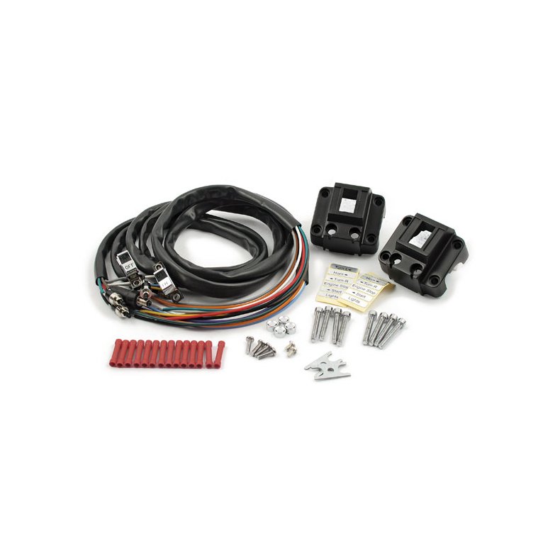 H/B SWITCH HOUSING KIT MED KROM KNAPPER, VLG FARVE P HUS:  Fits: > 73-81 XL; 72-81 FL; 73-81 FX 