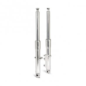 86-99 FLST FORK TUBE & SLIDER ASSY. POL. SINGLE DISC, POLISHED  Fits: > 86-99 FLST