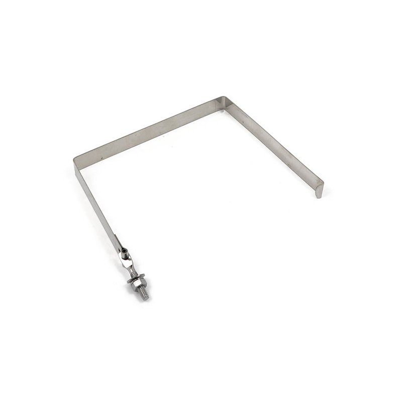 BATTERY HOLD DOWN STRAP. POLISHED STAINLESS xl 98-03