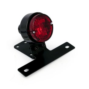 Runaround taillight. Black. With bracket BLACK; ECE APPROVED LENS;