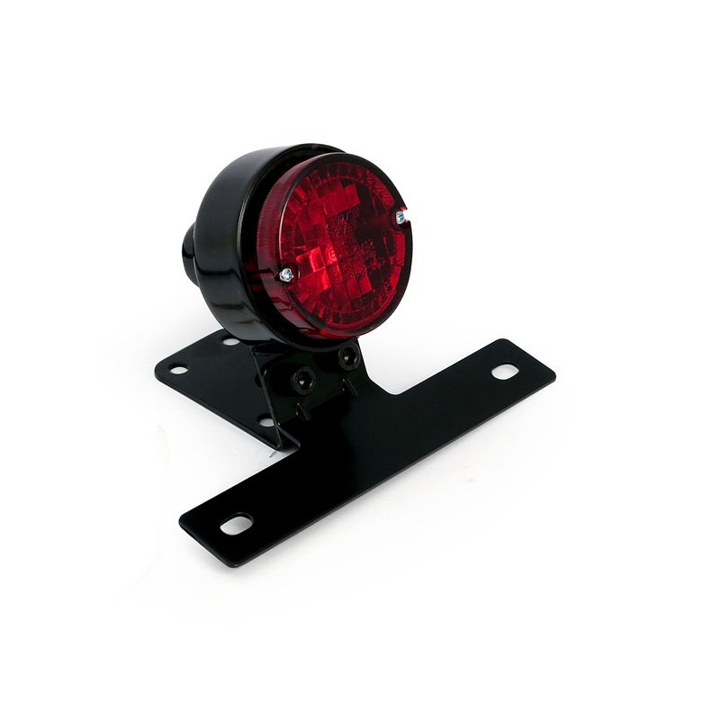 Runaround taillight. Black. With bracket BLACK; ECE APPROVED LENS;