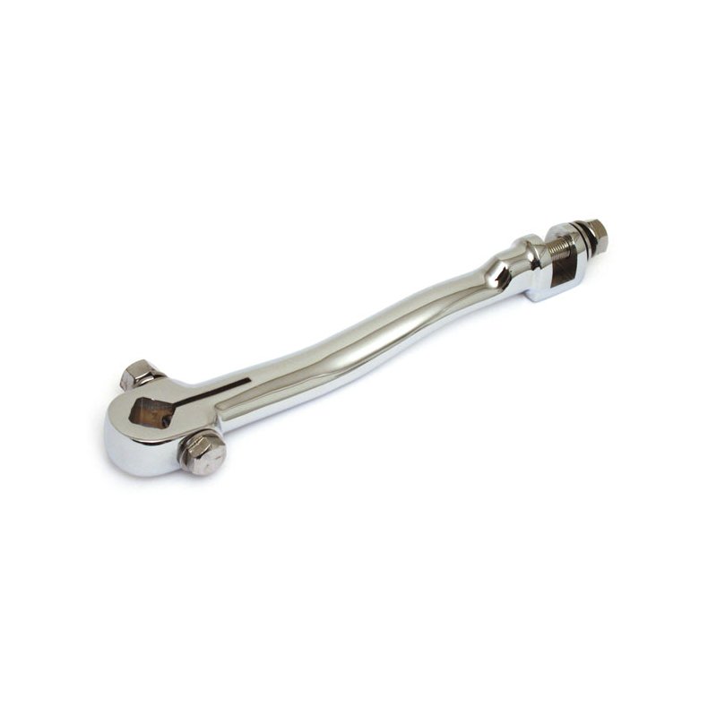 KICKSTART ARM, SMALL OFFSET CHROME  Fits: > 54-69 FL; 71-72 FX MODELS