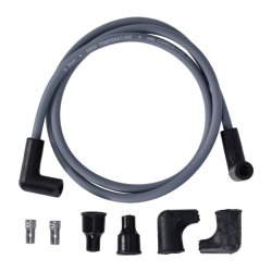 DYNATEK, UNIV. 7MM SPARK PLUG WIRE SET, 90 PLUG BOOT. GRAY Suppression core.