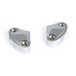 HANDLEBAR TOP CLAMP SET, SCALLOPED Billet aluminum 2-piece riser clamps to replace the stock