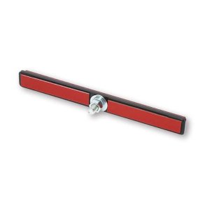 UNIVERSAL B-SEEN REFLECTOR RED; ECE APPROVED; RECTANGULAR, WITH M5 MOUNTING BOLT, 123 X 13 MM