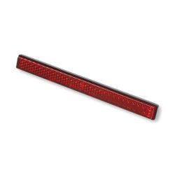 UNIVERSAL B-SEEN REFLECTOR RED; ECE APPROVED; RECTANGULAR, WITH M5 MOUNTING BOLT, 123 X 13 MM