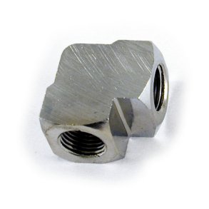 OIL GAUGE FITTING CHROME 90 DEGREES 1/8