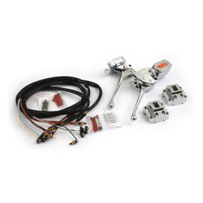 CHROME HANDLEBAR CONTROL KIT 3/4 INCH BORE; 