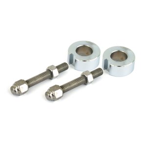 AXLE ADJUSTER KIT, CAP STYLE CHROME; INCL. SPACERS; OEM STYLE  Fits: > SOFTAILS 87-94
