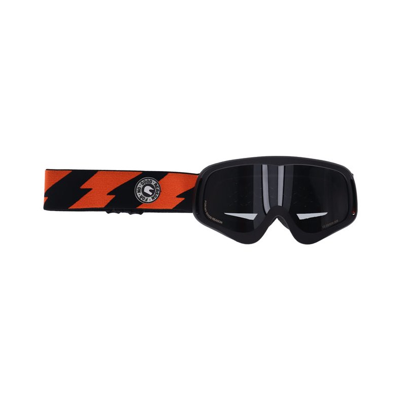 Roeg Peruna Logo goggle Bolts goggle black and orange/black strap