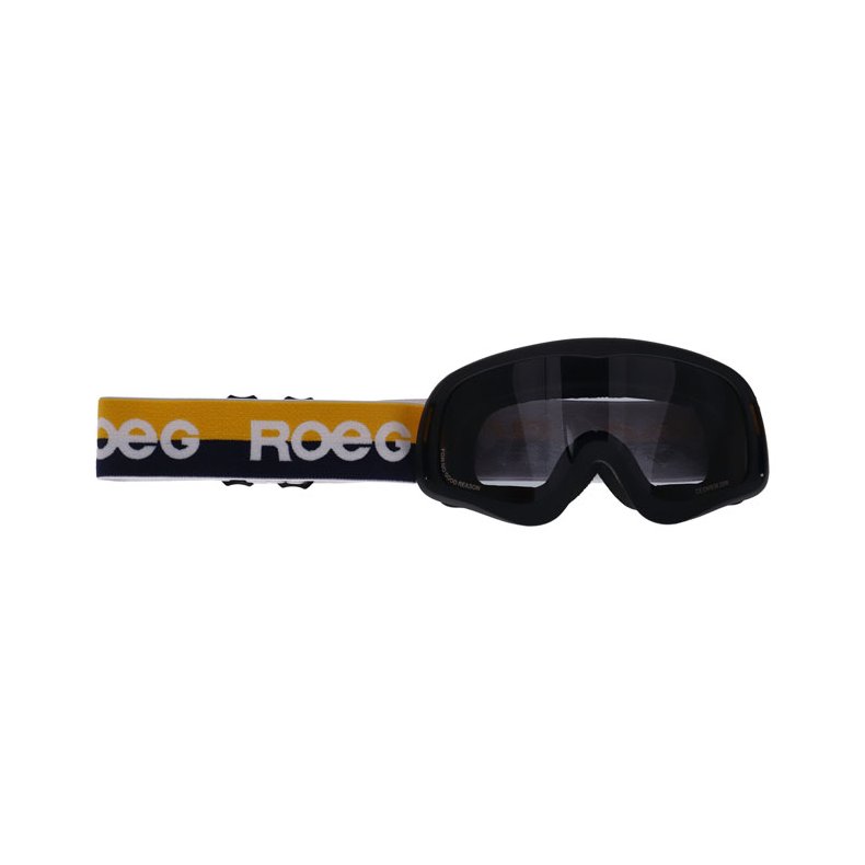 Roeg Peruna Logo goggle Yellow Stripe goggle black and yellow/blue strap