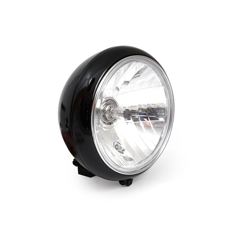 HEADLAMP FL MODELS CHROME; H4; PRISMIC REFLECTOR; CLEAR LENS; ECE APPROVED