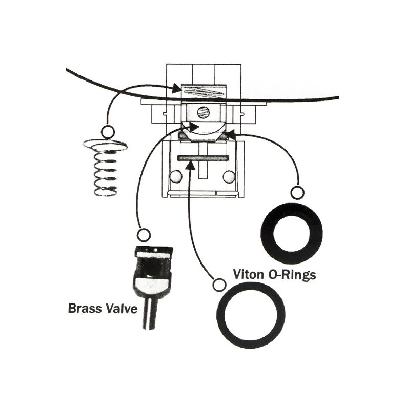 Fuel Tool, check valve rebuild kit 01-22 H-D with Delphi fuel injection