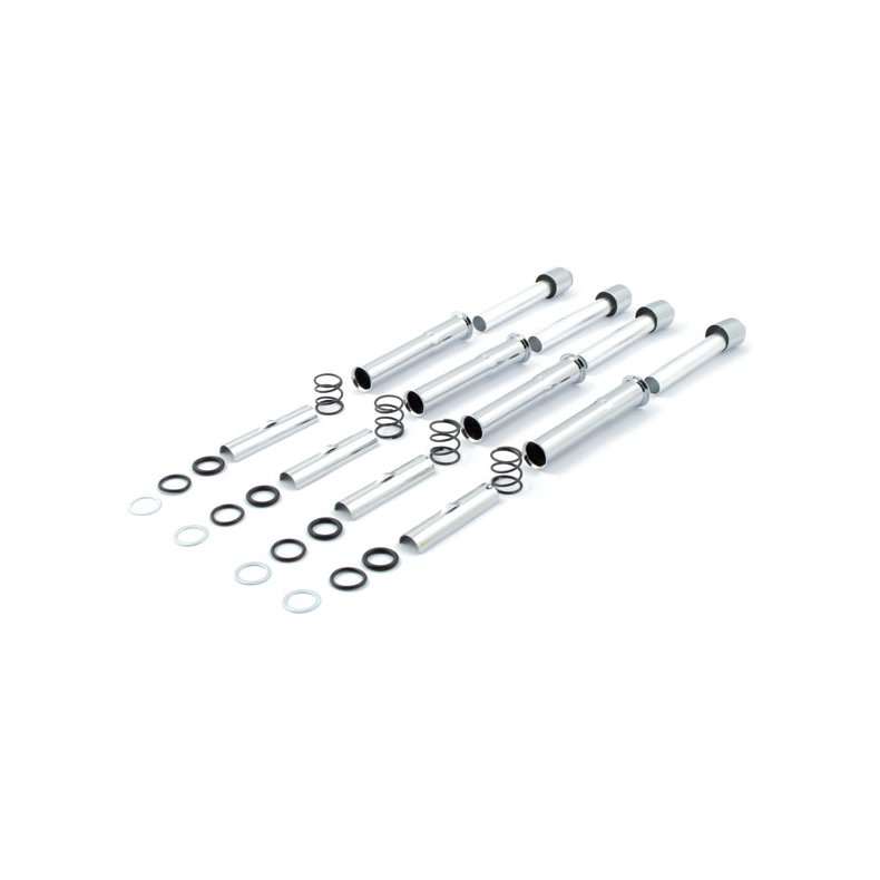 COMPLETE 57-85 XL PUSHROD COVER KIT. CHROME 