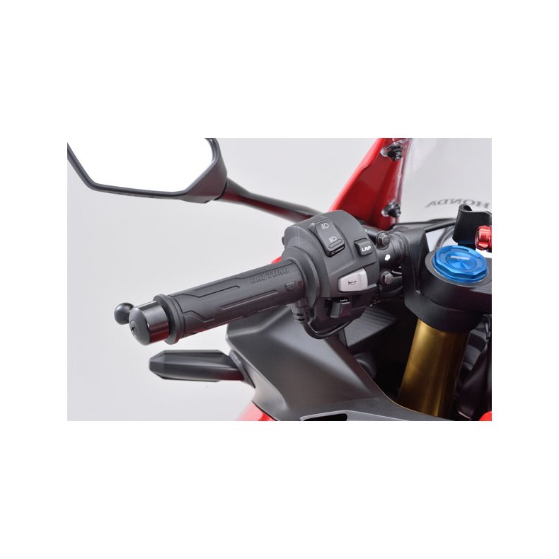 KURYAKYN, KOSO APOLLO HEATED GRIPS. BLACK 22mm 