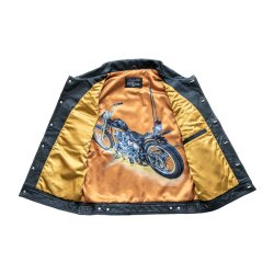 13 1/2 BLOOD MOON LEATHER VEST BLACK