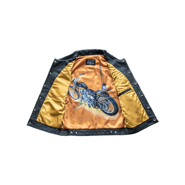 13 1/2 BLOOD MOON LEATHER VEST BLACK