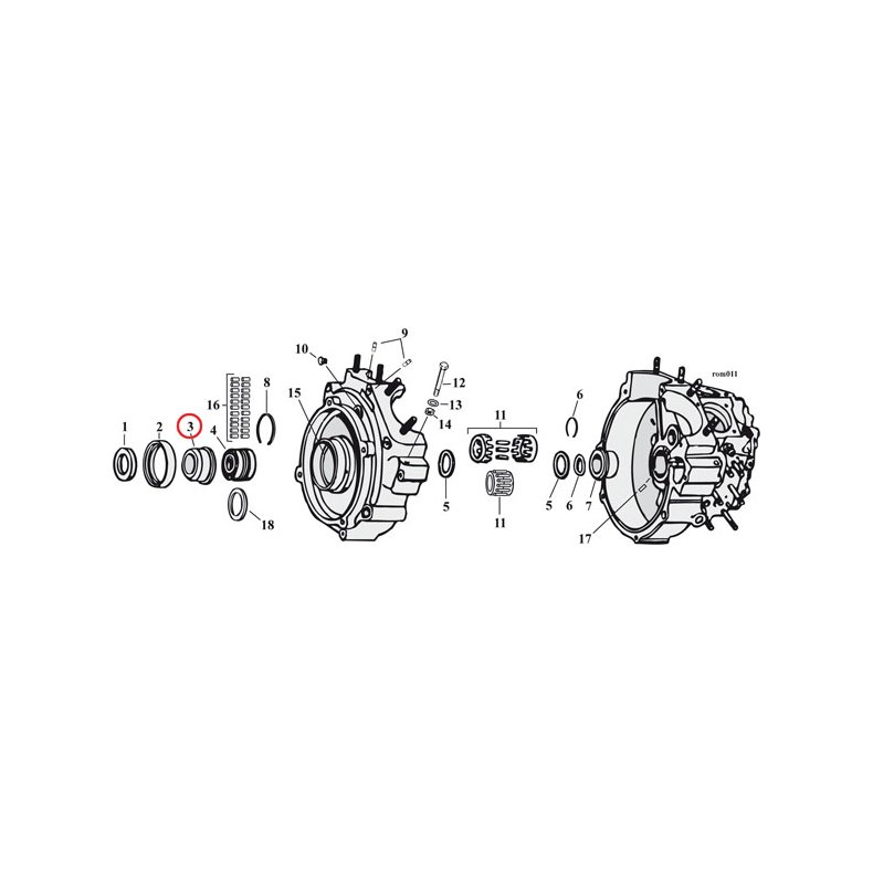 SPROCKET SHAFT SPACER .336" Fits: > 55-64 B.T