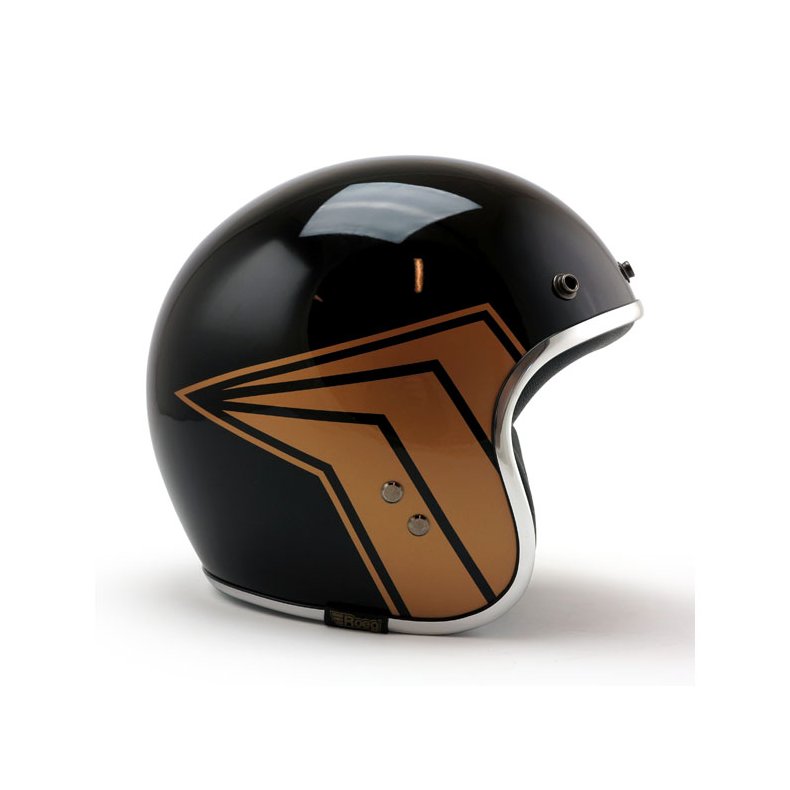 ROEG X 13 1/2 SKULL BUCKET HELMET GLOSS BLACK (ECE GODKENDT)