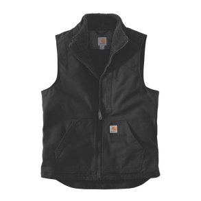 CARHARTT SHERPA-LINED MOCK-NECK VEST BLACK 