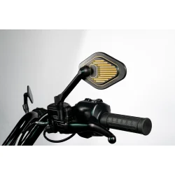GILLES  MIRROR ADJUSTABLE LONG STEM BLACK/GOLD