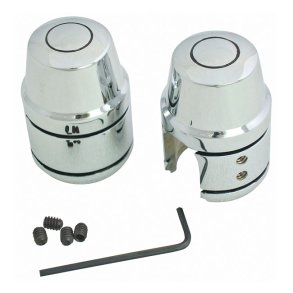 SHOCK STUD COVER KIT. CHROME Chrome steel replacement covers.  Fits: > 00-03 XL