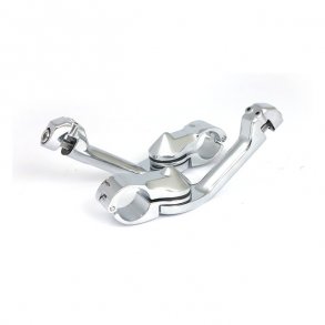 FOOT PEG MOUNT KIT SHORT CHROME  Fits: > ALL 1-1/4