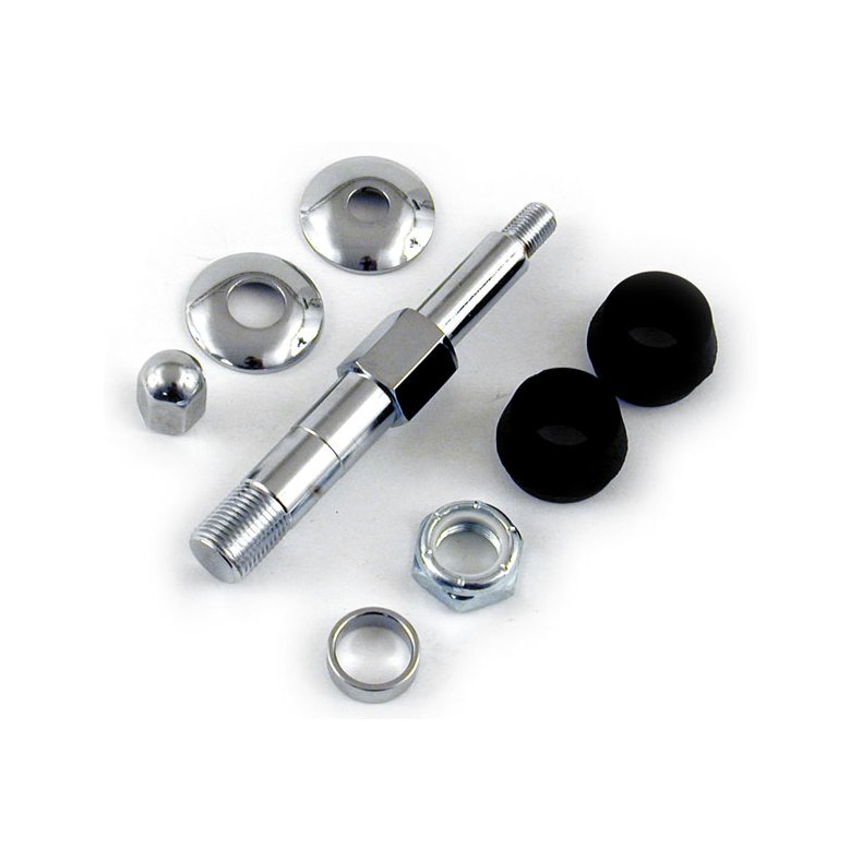 UPPER SHOCK STUD KIT CHROME FOR 1 SHOCK  Fits: > 73-85 4-SP FL, FX 