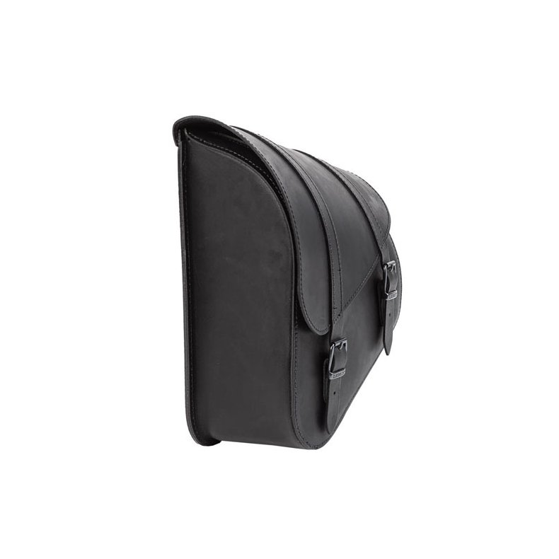 LEDRIE, FULL LEATHER SWING ARM BAG LEFT, 9 LITER. BLACK