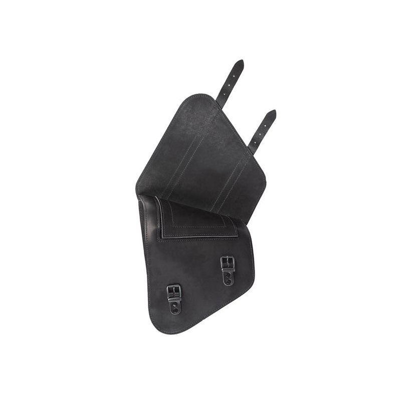 LEDRIE, FULL LEATHER SWING ARM BAG LEFT, 9 LITER. BLACK